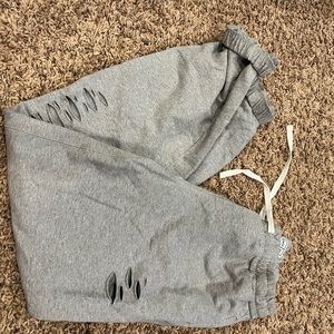 Distressed sweatpants